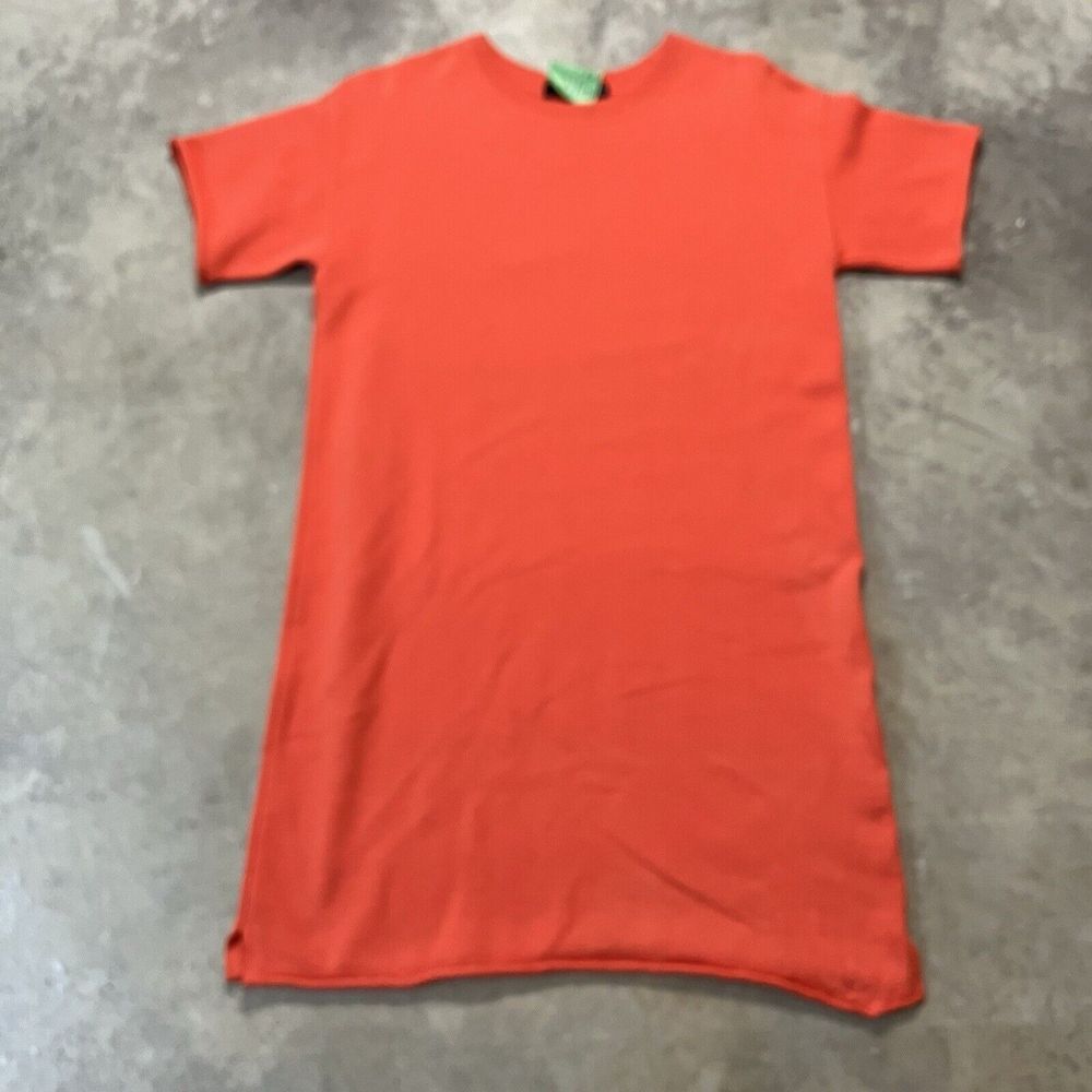 Peruvian Connection Dress Womens XS Small Orange Pima Cotton Pullover Basic